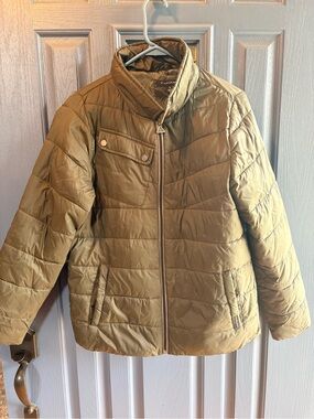 Tahari Olive Green Quilted Jacket
